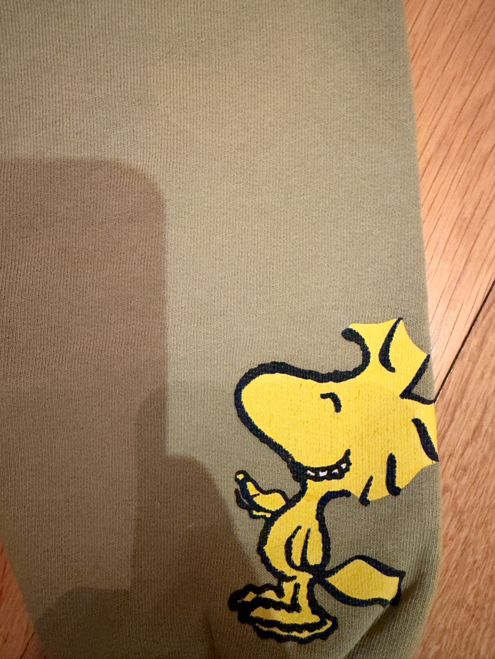 Zara X Peanuts  Olive Green Peanuts Snoopy & Woodstock Joggers - Picture 3 of 6